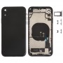 iPhone XR（ブラック）（サイドキー＆モジュールを充電ポート+信号フレックスケーブル・アンド・ワイヤレス充電ラウドスピーカー＆モーター＆カメラレンズ＆カードトレイ＆電源ボタン+音量ボタン+付き）バッテリーバックカバーアセンブリ