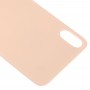 Facile sostituzione della grande macchina fotografica del foro copertura di batteria di vetro posteriore con adesivo per iPhone XS Max (oro)