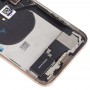 Akkumulátor hátlap szerelvény (oldalsó kulcsokkal és hangszóróval és motoros és kamerás lencse és kártya tálca és Power gomb + Hangerő gomb + töltőport + jel Flex Cable & Wireless töltőmodul) iPhone XS max (arany)