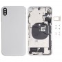 Battery Back Cover Assembly (with Side Keys & Loud Speaker & Motor & Camera Lens & Card Tray & Power Button + Volume Button + Charging Port + Signal Flex Cable & Wireless Charging Module) for iPhone XS Max(White)