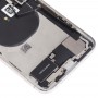 バッテリーバックカバーアセンブリ（とサイドキー＆ラウドスピーカー＆モーター＆カメラレンズ＆カードトレイ＆モジュールを充電ポート+信号フレックスケーブル・アンド・ワイヤレス充電電源ボタン+音量ボタン+）iPhone XSマックス用（ホワイト）