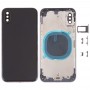 Couverture arrière avec lentille de caméra et plateau de carte SIM et touches latérales pour iPhone XS (Noir)