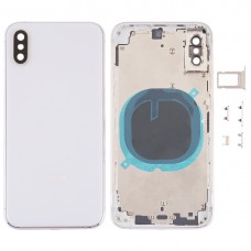 Back Cover with Camera Lens & SIM Card Tray & Side Keys for iPhone XS(White) 