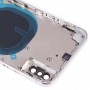 Copertura posteriore con Camera Lens & Slot per scheda SIM e laterali Tasti per iPhone XS (bianco)