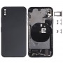 Battery Back Cover Assembly (with Side Keys & Loud Speaker & Motor & Camera Lens & Card Tray & Power Button + Volume Button + Charging Port + Signal Flex Cable & Wireless Charging Module) for iPhone XS(Black)