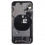 עצרת סוללת כריכה אחורית (עם רמקול מפתחות Side & Loud & Motor & מצלמת עדשה & כרטיס המגש & Power Button + Volume Button + טעינת הנמל + אות Flex Cable & Wireless טועה מודול) עבור iPhone XS (שחור)