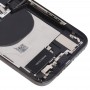 Akun takakannen kokoonpano (sivunäppäimillä ja kovalla kaiuttimella ja moottori- ja kameran linssi ja kortti-kortti ja virtapainike + VOLUME-painike + latausportti + Signaali Flex Cable & Wireless Latausmoduuli) iPhone XS: lle (musta)
