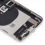 电池后盖组件（与侧键及大声扬声器和汽车及相机镜头与卡片盘和电源键+音量键+充电接口+信号排线及无线充电模块）的iPhone XS（白色）