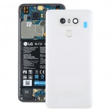 LG G6 / H870 / H870DS / H872 / LS993 / VS998 / US997（ホワイト）のためのカメラレンズ＆指紋センサーとバッテリー裏表紙