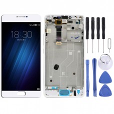 LCD Screen and Digitizer Full Assembly with Frame for Meizu U20 (White) 