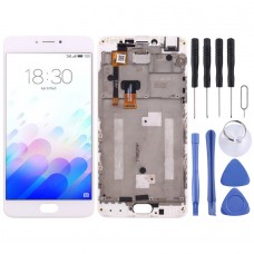 LCD Screen and Digitizer Full Assembly with Frame for Meizu M3 Note (International Version) M681H M681Q(White)