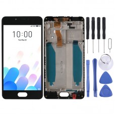 LCD Screen and Digitizer Full Assembly with Frame for Meizu Meilan A5 / M5c (Black)