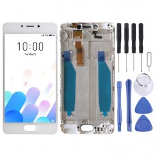 LCD Screen and Digitizer Full Assembly with Frame for Meizu Meilan A5 / M5c (White)