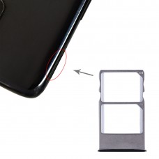 Vassoio SIM vassoio di carta + SIM per Meizu 15 più (nero)