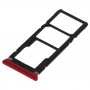 SIM-карты лоток + SIM-карты лоток + Micro SD-карты лоток для Tecno Camon X Pro / Ca8 (красный)