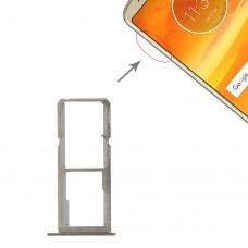 SIM vassoio di carta + vassoio di carta di SIM + Micro SD Card vassoio per Motorola Moto E5 più (oro)