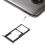 SIM Card Tray + SIM ბარათის უჯრა / მიკრო SD ბარათის უჯრა Motorola Moto G5- ისთვის (შავი)