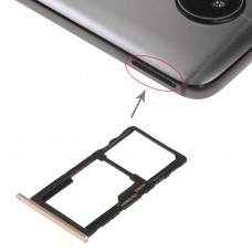 Plateau de carte SIM + plateau de carte SIM / plateau de carte Micro SD pour Motorola Moto G5S (Gold)