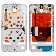 Marco medio del bisel de la placa para Motorola Nexus 6 XT1100 (blanco)