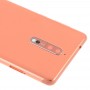 Batterie-rückseitige Abdeckung mit Kameraobjektiv und Seitentasten für Nokia 8 (orange)