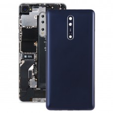 Батерия Обратно покритие с обектив на камерата и странични ключове за Nokia 8 (син)