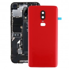 Гладка поверхня батареї задня кришка для OnePlus 6 (червоний)
