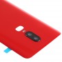 Гладкая поверхность батареи задняя крышка для OnePlus 6 (красный)