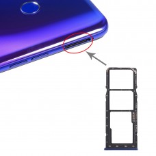 SIM vassoio di carta + vassoio di carta di SIM + Micro SD Card per vassoio OPPO Realme 3 Pro (blu)