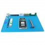 BEST-S-120 Hőálló BGA forrasztóállomás Szilikon Hőlégfúvó Szigetelés Pad Repair Tools Karbantartás Platform Desk Mat (kék)