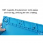 Best-S-120 Värmebeständig BGA Lödningsstation Silikonvärme Pistol Isolering Pad Reparation Verktyg Underhåll Plattform Desk Mat (Blå)