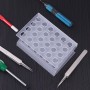 Los agujeros de plástico en forma de S de almacenamiento en rack pinzas y destornilladores Repair Tool Kit sostenedor del soporte de
