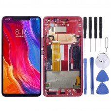 LCD Screen and Digitizer Full Assembly with Frame for Xiaomi Mi 8 SE (Red)