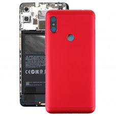 Batteribakgrund med sidoknappar för Xiaomi RedMi Not 6 Pro (röd)