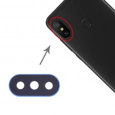 10 PCS объектива камеры Обложка для Xiaomi редми 6 Pro / MI A2 Lite (синий)