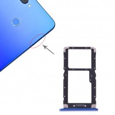 SIM-kortfack + SIM-kort / Micro SD-kort för Xiaomi Mi 8 Lite (blå)