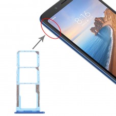 La bandeja de tarjeta SIM bandeja de tarjeta SIM + + Micro bandeja de tarjeta SD para Xiaomi redmi 7A (azul)