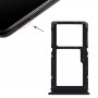 La bandeja de tarjeta SIM bandeja de tarjeta SIM + / bandeja de tarjeta Micro SD para Xiaomi redmi Nota 7 / redmi Nota 7 Pro (Negro)