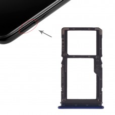 Slot per scheda SIM + Slot per scheda SIM / Micro SD vassoio di carta per Xiaomi redmi Nota 7 / redmi nota 7 Pro (blu)