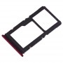 Taca karta SIM + taca karta SIM / Taca karta Micro SD dla Xiaomi Redmi Uwaga 7 / Redmi Note 7 Pro (czerwony)