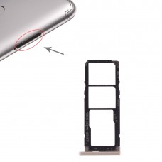 SIM vassoio di carta + vassoio di carta di SIM + Micro SD Card per Xiaomi redmi S2 (oro)