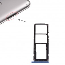 Plateau de carte SIM + plateau de carte SIM + carte micro SD pour Xiaomi Redmi S2 (Bleu)