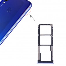 SIM-Karten-Behälter + SIM-Karten-Behälter + Micro SD-Karte für Xiaomi Redmi 7 (blau)