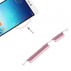 Toitenupp ja helitugevuse juhtnupp Xiaomi MI 5S-i jaoks (roosa)