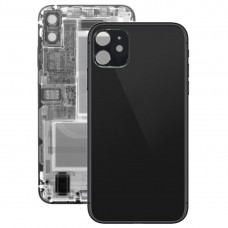 Glasbatteri baklucka för iPhone 11 (svart)