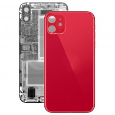 Скляна задня кришка акумулятора Кришка для iPhone 11 (червоний)