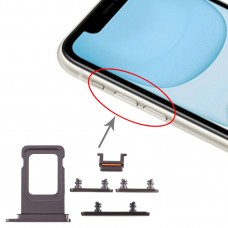 SIM Card Tray + Side Key for iPhone 11 (შავი)