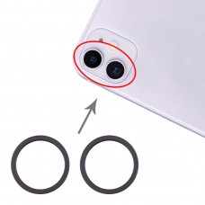 2 PCS Caméra arrière Lentille en verre Protecteur de protection en métal pour iPhone 11 (noir)