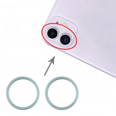 2 PCS Rear Camera Glass Lens Metal Protector Hoop Ring for iPhone 11(Green) 