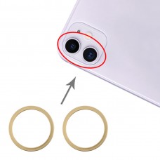 2 PCS后置摄像头玻璃镜片金属保护篮框的iPhone 11（金）