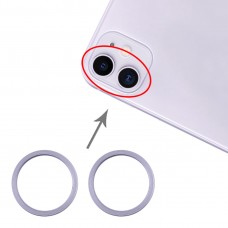 2 PCS Rear Camera Glass Lens Metal Protector Hoop Ring for iPhone 11(Purple) 